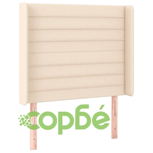 Боксспринг легло с матрак и LED, кремаво, 100x200 см, плат ➤ топ цена ➤ sorbe.bg