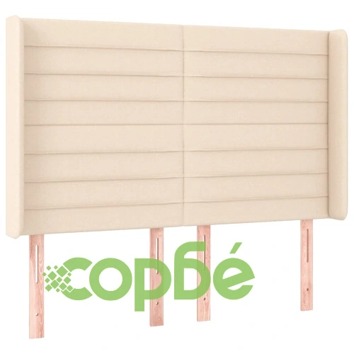 Боксспринг легло с матрак и LED, кремаво, 140x200 см, плат ➤ топ цена ➤ sorbe.bg