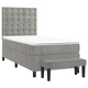 Боксспринг легло с матрак, светлосиво, 80x200 см, кадифе