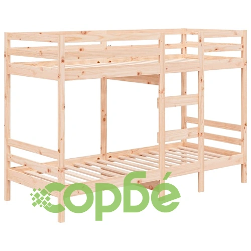 Двуетажно легло, 75x190 см, борово дърво масив ➤ топ цена ➤ sorbe.bg