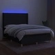 Боксспринг легло с матрак и LED, черно, 140x200 см, плат