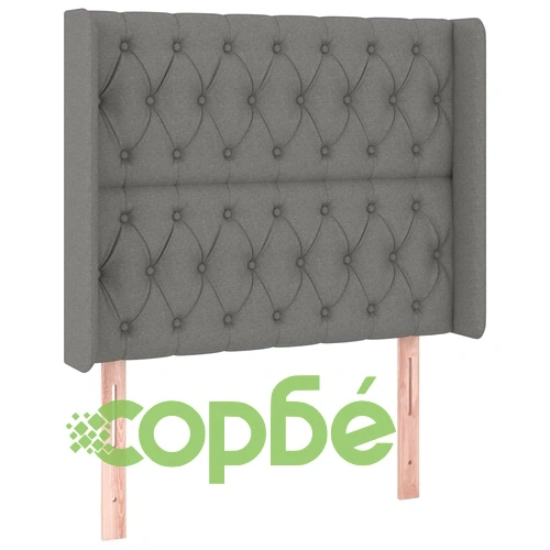 Боксспринг легло с матрак и LED, тъмносива, 90x200 см, плат ➤ топ цена ➤ sorbe.bg