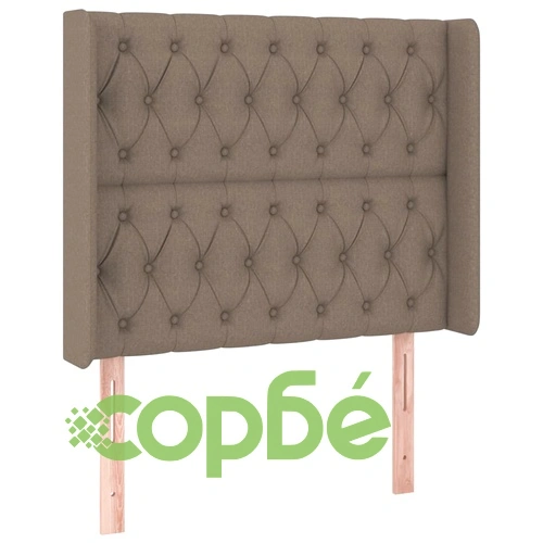 Боксспринг легло с матрак и LED, таупе, 90x200 см, плат ➤ топ цена ➤ sorbe.bg