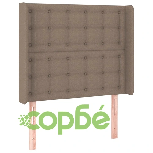 Боксспринг легло с матрак и LED, таупе, 80x200 см, плат ➤ топ цена ➤ sorbe.bg
