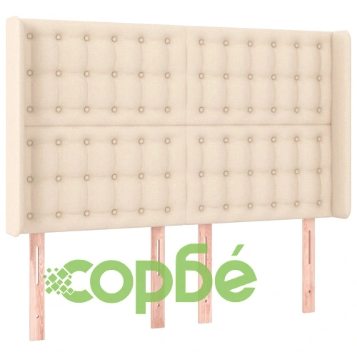 Боксспринг легло с матрак и LED, кремаво, 140x190 см, плат ➤ топ цена ➤ sorbe.bg