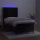 Боксспринг легло с матрак и LED, черно, 90x190 см, кадифе