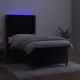 Боксспринг легло с матрак и LED, черно, 90x200 см, кадифе