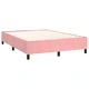 Боксспринг легло с матрак и LED, розово, 140x200 см, кадифе