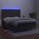 Боксспринг легло с матрак и LED, тъмносиво, 140x190 см, кадифе