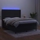 Боксспринг легло с матрак и LED, черно, 140x200 см, кадифе