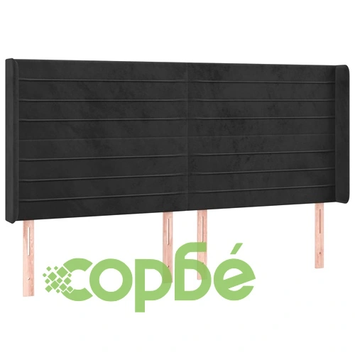 Боксспринг легло с матрак и LED, черно, 200x200 см, кадифе ➤ топ цена ➤ sorbe.bg
