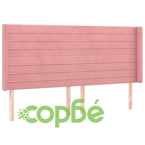 Боксспринг легло с матрак и LED, розово, 200x200 см, кадифе ➤ топ цена ➤ sorbe.bg