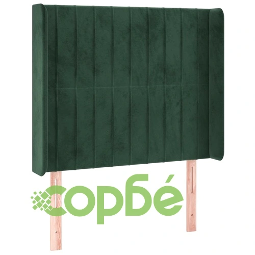 Боксспринг легло с матрак и LED, тъмнозелено, 80x200 см, кадифе ➤ топ цена ➤ sorbe.bg