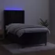 Боксспринг легло с матрак и LED, черно, 80x200 см, кадифе