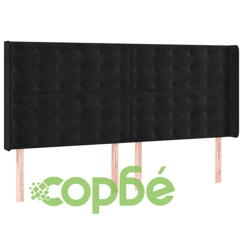 Боксспринг легло с матрак и LED, черно, 200x200 см, кадифе ➤ топ цена ➤ sorbe.bg