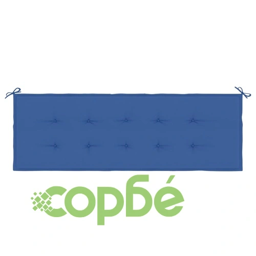 Възглавница за пейка кралско синьо 150x50x3 см Оксфорд плат ➤ топ цена ➤ sorbe.bg