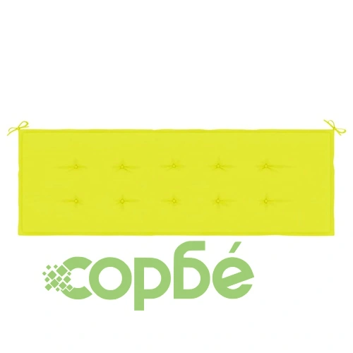 Възглавница за пейка яркозелена 150x50x3 см оксфорд плат ➤ топ цена ➤ sorbe.bg