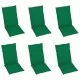 Възглавници за градински столове, 6 бр, зелени, 120x50x3 см