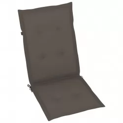 Възглавници за градински столове, 6 бр, таупе, 120x50x3 см