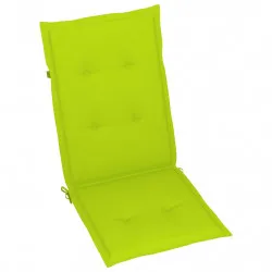 Възглавници за градински столове 4 бр яркозелени 120x50x3 см