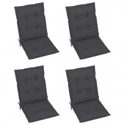 Възглавници за градински столове, 4 бр, антрацит, 100x50x7 см
