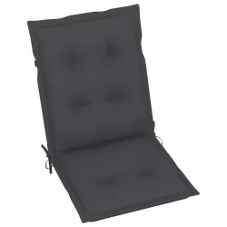 Възглавници за градински столове, 6 бр, антрацит, 100x50x7 см
