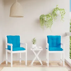 Възглавници за градински столове, 2 бр, сини, 100x50x7 см