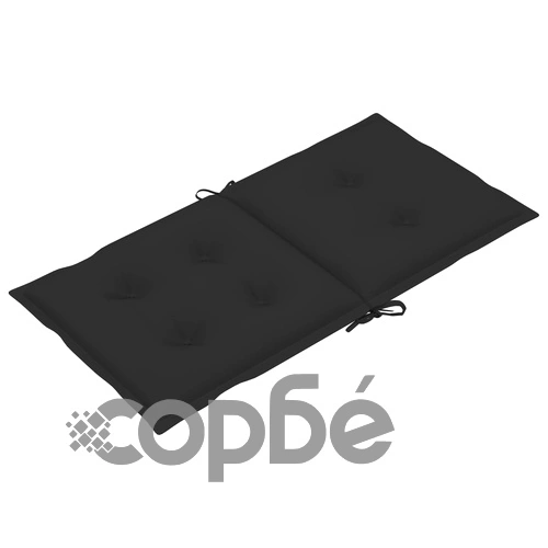 Възглавници за градински столове 2 бр черни 100x50x7 см плат ➤ топ цена ➤ sorbe.bg