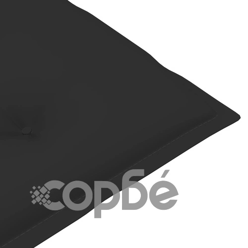 Възглавници за градински столове 2 бр черни 100x50x7 см плат ➤ топ цена ➤ sorbe.bg