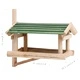 Хранилка за птици, дърво масив, 35x29,5x21 см