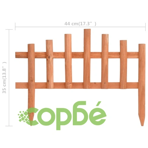 Ниски огради за лехи, 10 бр, чам, 4,4 м ➤ топ цена ➤ sorbe.bg