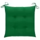 Възглавници за градински столове 6 бр зелени 40x40x7 см плат