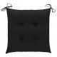 Възглавници за градински столове, 6 бр, черни, 40x40x7 см, плат