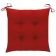 Възглавници за градински столове 6 бр червени 50x50x7 см плат