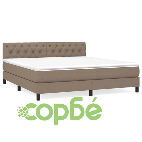 Боксспринг легло с матрак, таупе, 160x200 см, плат ➤ топ цена ➤ sorbe.bg