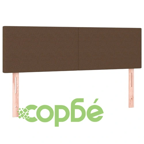 Боксспринг легло с матрак, тъмнокафяво, 140x190 см, плат ➤ топ цена ➤ sorbe.bg