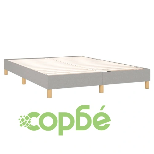 Боксспринг легло с матрак, светлосиво, 140x190 см плат ➤ топ цена ➤ sorbe.bg