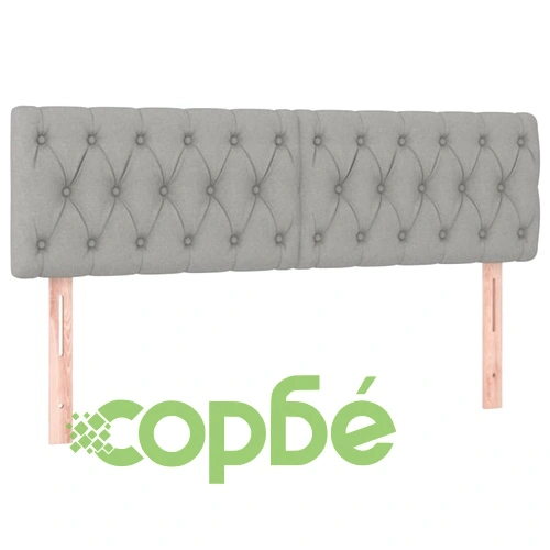 Боксспринг легло с матрак, светлосиво, 140x190 см плат ➤ топ цена ➤ sorbe.bg