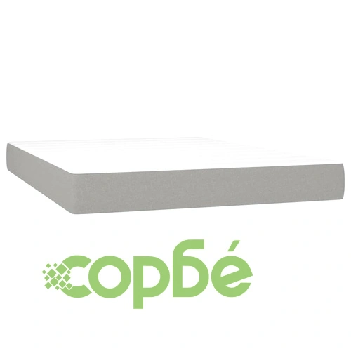 Боксспринг легло с матрак, светлосиво, 140x190 см плат ➤ топ цена ➤ sorbe.bg