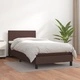 Боксспринг легло с матрак, кафяво, 80x200 см, изкуствена кожа