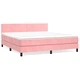 Боксспринг легло с матрак, розово, 160x200 см, кадифе