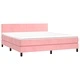 Боксспринг легло с матрак, розово, 160x200 см, кадифе