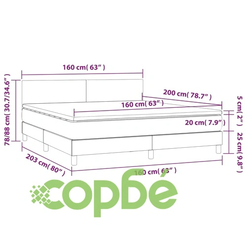 Боксспринг легло с матрак, розово, 160x200 см, кадифе ➤ топ цена ➤ sorbe.bg