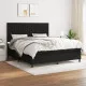 Боксспринг легло с матрак, черно, 180x200 см, плат