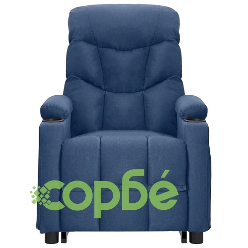 Изправящ стол, син, текстил ➤ топ цена ➤ sorbe.bg