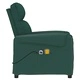 Изправящ масажен стол, тъмнозелен, текстил