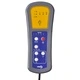 Изправящ масажен стол, лъскаво черно, изкуствена кожа