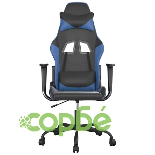 Гейминг стол, черно и синьо, изкуствена кожа ➤ топ цена ➤ sorbe.bg