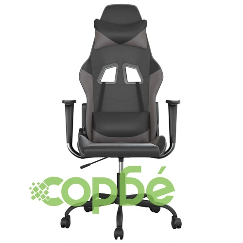 Гейминг стол, черно и сиво, изкуствена кожа ➤ топ цена ➤ sorbe.bg