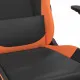 Гейминг стол, черно и оранжево, изкуствена кожа